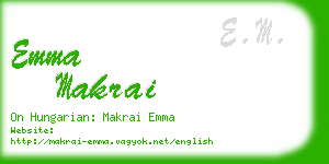 emma makrai business card